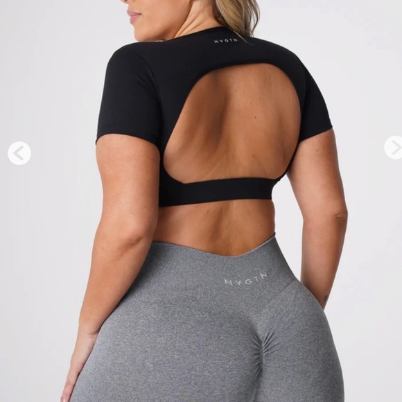 NVGTN Tops - NVTGN OPEN TOP BLACK WORKOUT TOP ✨✨